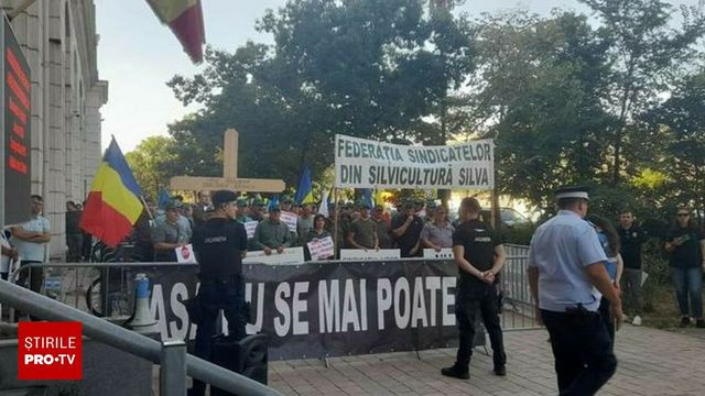 Protest al sindicatelor din Silvicultură