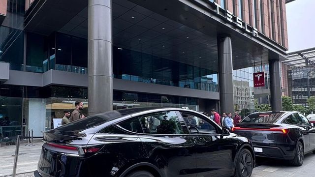 First look of Tesla's new showroom in Delhi's Aerocity
