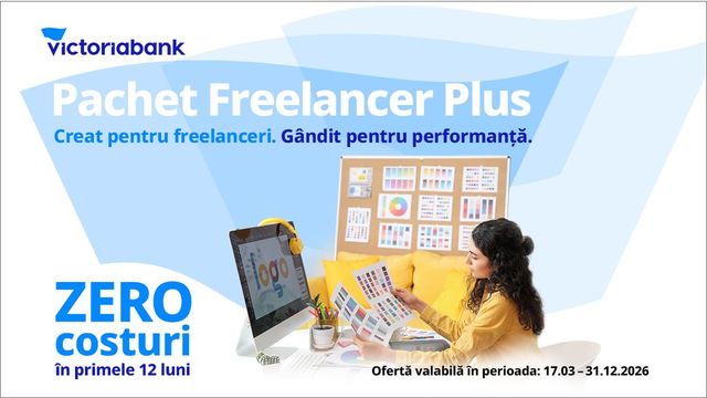 Victoriabank oferă un an de servicii bancare gratuite pentru freelanceri