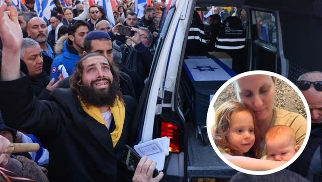 Israel convierte el funeral de Shiri Bibas y sus dos hijos en un profundo duelo nacional