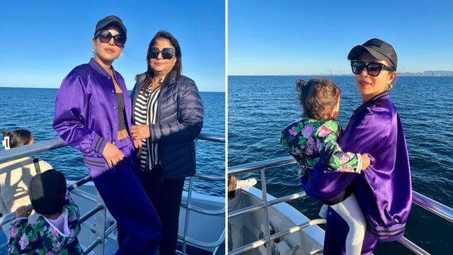 Priyanka Chopra goes whale watching with mom Madhu Chopra and daughter Malti Marie