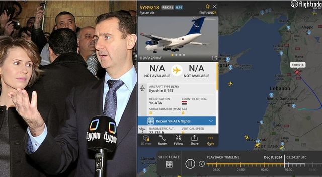 Media, 'mistero su aereo con Assad sparito dai radar'