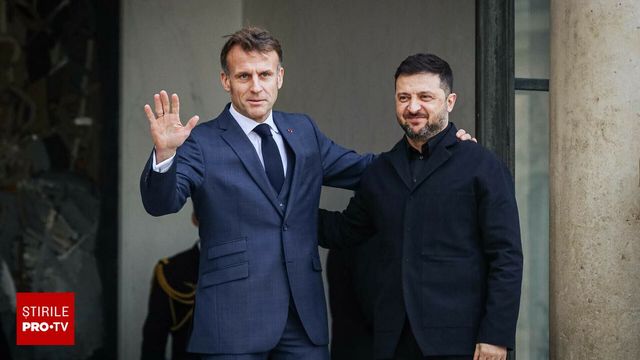 Emmanuel Macron îl va primi pe Volodimir Zelenski la Paris, în continuarea discuțiilor pentru pace