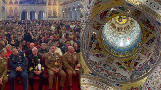 În Catedrala Națională, Corul Patriarhiei a cântat o melodie pe versurile poetului legionar Radu Gyr