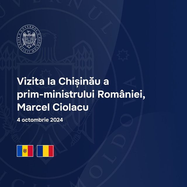 Prim-ministrul României, Marcel Ciolacu, va întreprinde vineri, 2 octombrie, o vizită în Republica Moldova