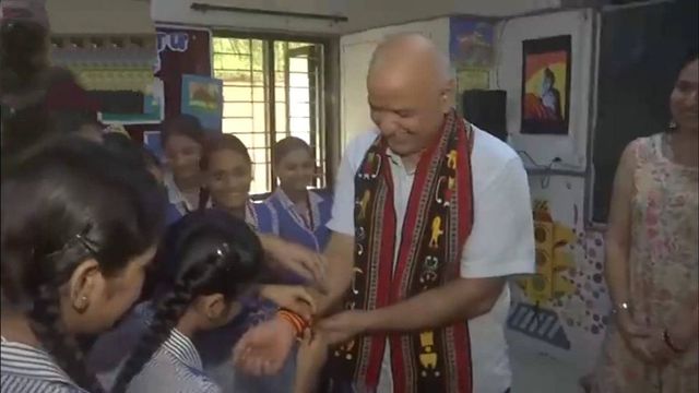 Former Delhi Deputy CM Manish Sisodia And Atishi Marlena Visit Delhi Government Schools