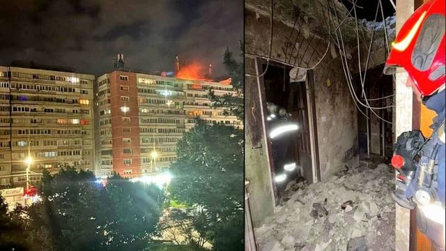România, în alertă după ce o dronă a explodat pe acoperișul unui bloc din Galați