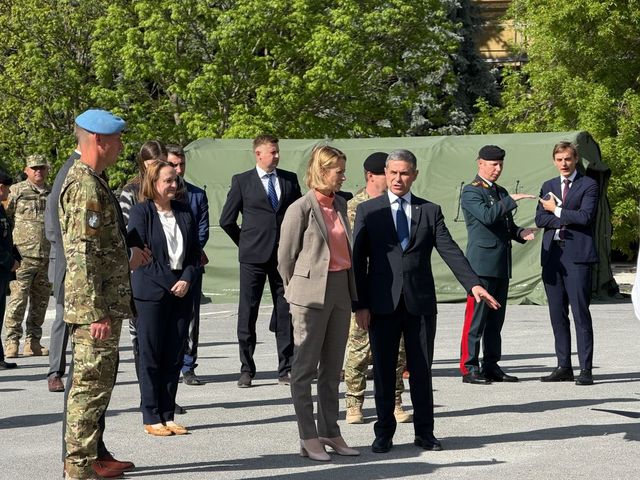 Kaja Kallas, și-a început vizita oficială la Chișinău cu o întrevedere cu ministrul Apărării al Republicii Moldova, Anatolie Nosatî