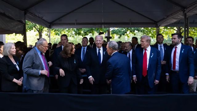 Biden, Harris și Trump la comemorarea 9/11 la New York