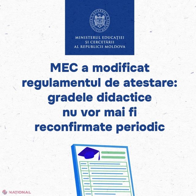 Cadrele didactice nu vor mai fi obligate să treacă prin aceleași proceduri de confirmare a gradelor profesionale