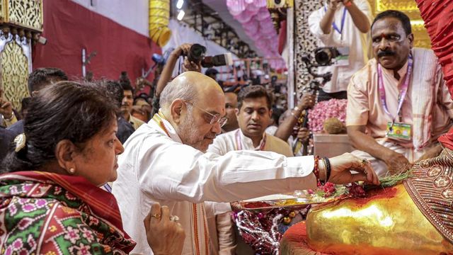 Amit Shah meets Shinde, Ajit Pawar in Mumbai in backdrop of polls; also visits Ganesh pandals