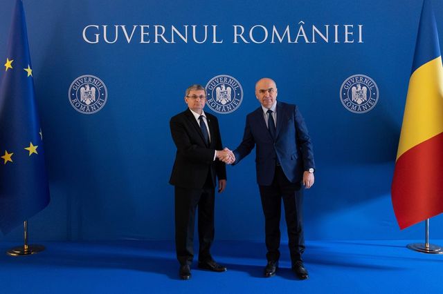 Igor Grosu s-a întâlnit la București cu premierul român, Ilie Bolojan