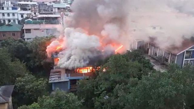 Major Fire Breaks Out Near Manipur CM's Bungalow