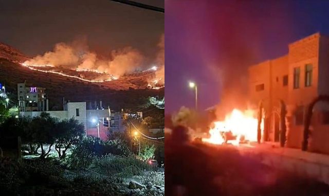 Coloni israeliani mascherati attaccano villaggio in Cisgiordania, incendiate case e auto