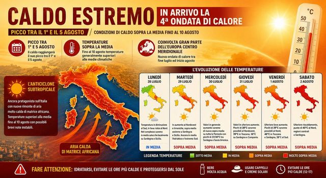 Caldo, in arrivo una nuova ondata: sarà la più intensa