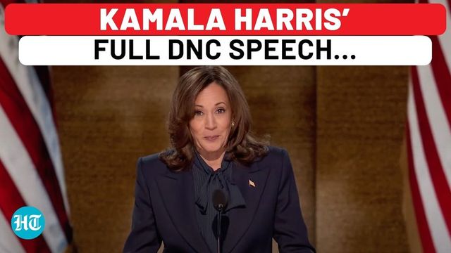 Kamala Harris warns about consequences of putting Trump back in White House in her acceptance speech