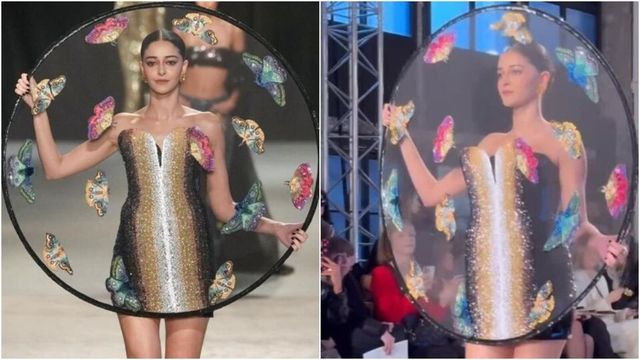 Ananya Panday Trolled For Her International Runway Debut With a Lifesize Sieve in Hand - Watch Viral Video
