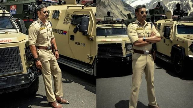 Singham Again: Ajay Devgn Resumes Duty as ‘Inspector Bajirao’ With His Special Ops Team in Kashmir – Check Viral Pic