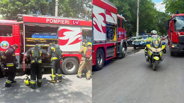Incendiul izbucnit la o mansardă dintr-un bloc de locuit din capitală a fost localizat. Două persoane au avut nevoie de îngrijiri medicale