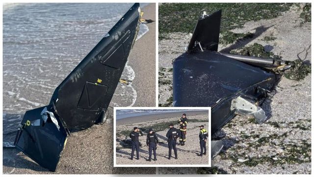 Fragmente de dronă descoperite pe plajă, între localitățile Costinești și Tuzla