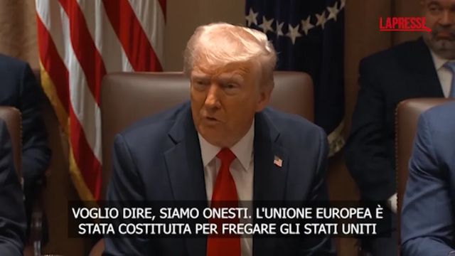 Trump, 'abbiamo deciso, imporremo all'Ue dazi al 25%'