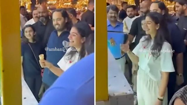 Radhika Merchant standing along with Anant Ambani tricked by Turkish ice-cream vendor in Dubai, watch viral video