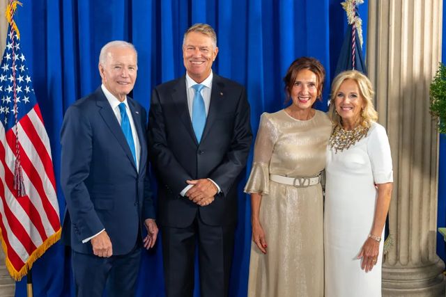 Klaus Iohannis, la recepția oferită de președintele american Joe Biden și de Jill Biden