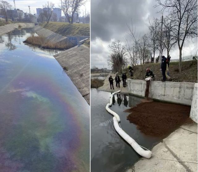 Substanțe petroliere s-au depistat și pe râul Bîc. Au fost instalate baraje absorbante