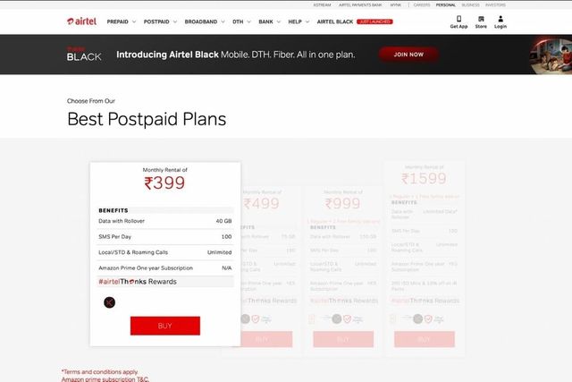 Bharti Airtel gains 4% on rolling out new postpaid plans