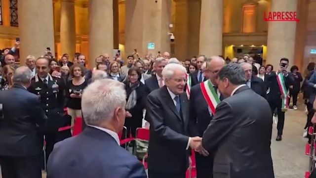 Mattarella è arrivato all'evento per i 130 anni del Touring