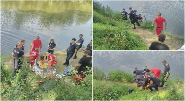 Lanț uman format pentru salvarea unei fete în pericol de înec pe râul Someș