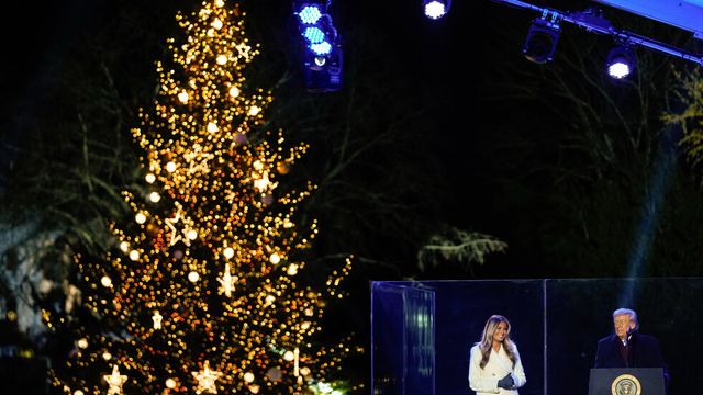 Първата дама на САЩ запали светлините на коледното дърво край Белия дом