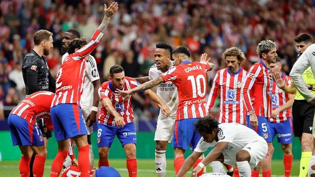 Atletico fans threw objects on field to interrupt Madrid derby in La Liga