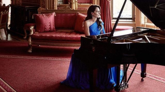 Eurovision, la principessa Kate al pianoforte suona con la band ucraina Kalush Orchestra