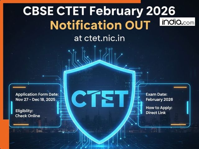 CTET February 2026 registration begins at ctet.nic.in, direct link to apply here