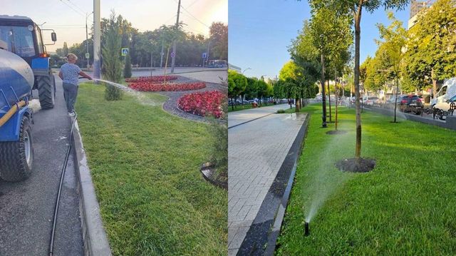 Chișinăul renunță la iluminatul decorativ, nu și la cel stradal. Irigarea spațiilor verzi nu va fi oprită, din cauza caniculei