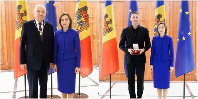 Nicolae Timofti, Emilian Crețu, Gabriel Nebunu și alte personalități au primit distincții de stat din partea Maiei Sandu