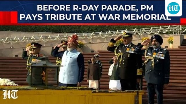 PM, Rajnath Singh at National War Memorial to pay tribute to fallen soldiers