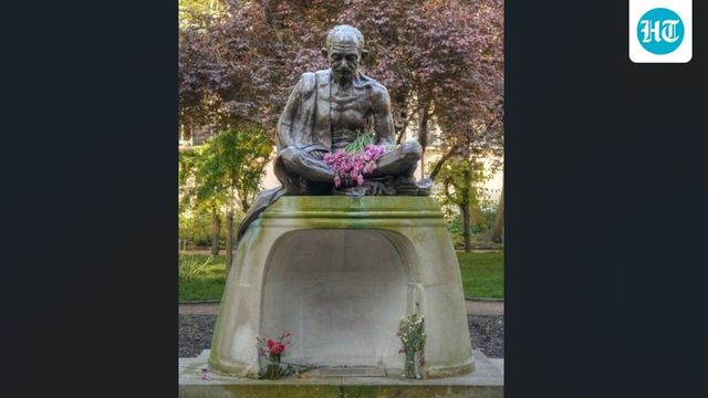 Gandhi statue in London vandalised, Indian mission strongly condemns violent act
