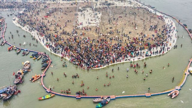 BJP hands out constitution to Maha Kumbh sanitation staff to woo dalits