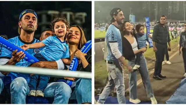 Ranbir Kapoor & Raha Kapoor Setting Goals As They Twin In Matching Jersey, Alia Bhatt Cheers Along