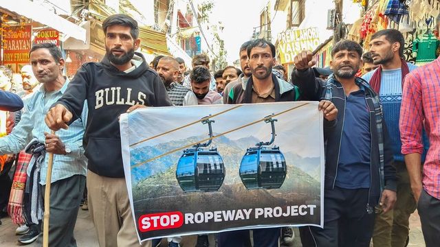 Policeman injured as protest against Vaishno Devi ropeway project turns violent