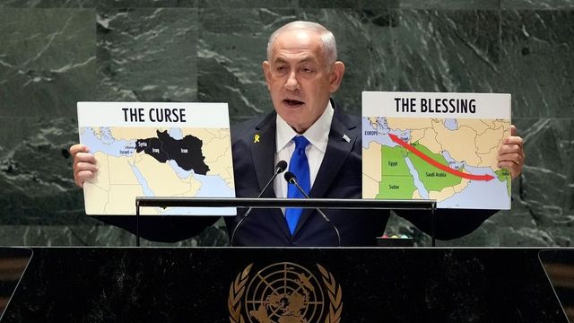 Netanyahu Shows 2 Maps At UNGA To Woo Arab Nations Amid Iran’s Call For ‘United Muslim Attack’