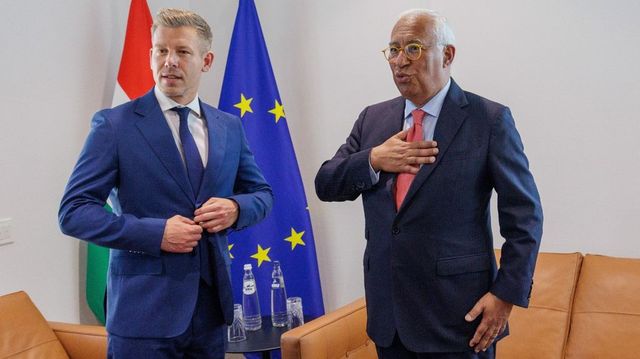 Magyar Péter a magyar-ukrán viszonyról egyeztetett az Európai Tanács elnökével
