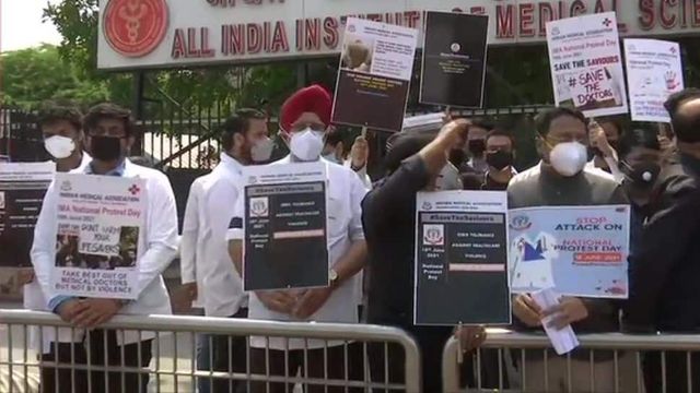 Doctors Protest In Delhi Over Violence Against Healthcare Professionals