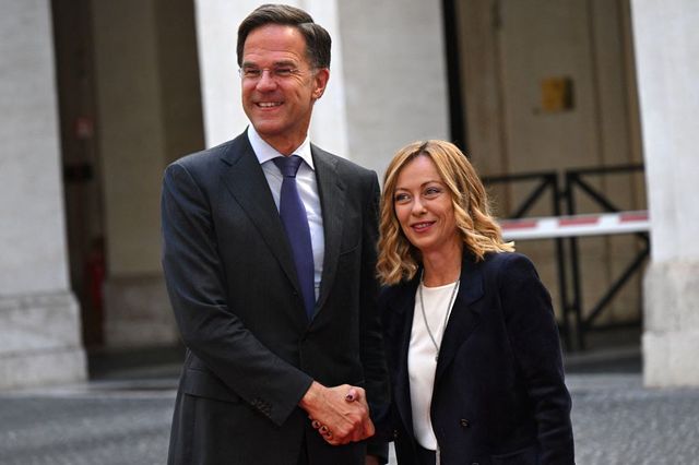 Nato, Rutte arriva a Palazzo Chigi per incontro con Meloni