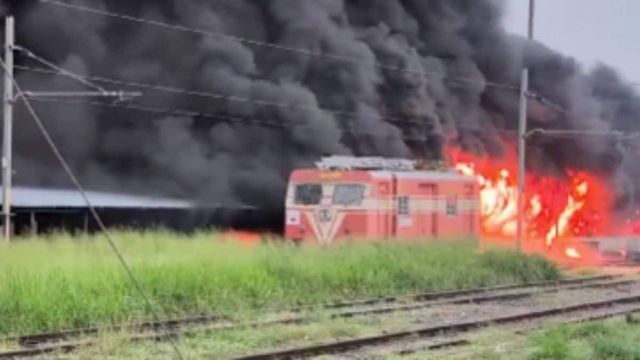 500 Bikes Gutted In Massive Fire At Parking Area Of Thrissur Railway Station, Probe On