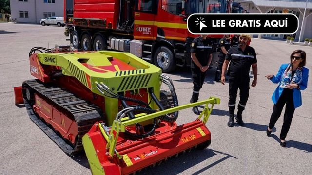 La UME incorpora un dron terrestre a sus filas para combatir los incendios forestales