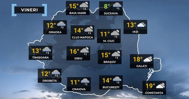 Vremea în România pentru 21 noiembrie 2025