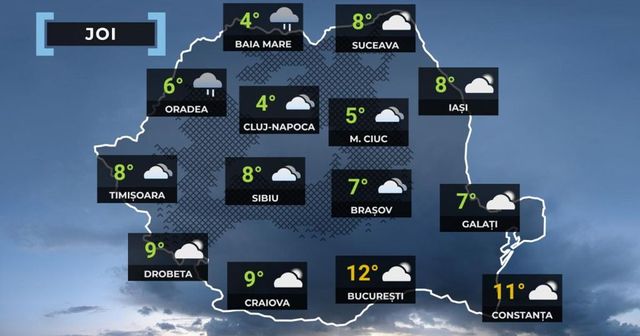 Vremea 23 ianuarie. Temperaturi in crestere in intreaga tara. Unde mai sunt astepate ninsori si lapovita